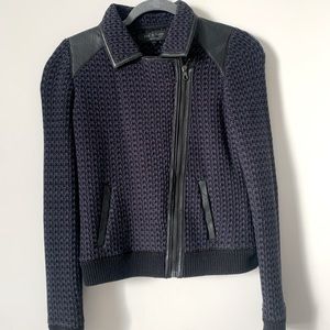 Rag & Bone XS Knit/Leather Biker Jacket